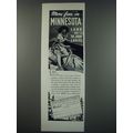 1949 Minnesota Tourism Ad - More fun in Minnesota land of 10,000 lakes