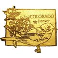 Colorado Denver Laser Etched Wood Fridge Magnet
