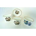 Royal Worcester china 3 toothpick holders 1 pin...
