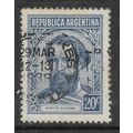 ARGENTINA REP 1935 PORTRAITS 20c BLUE MARTIN GU...