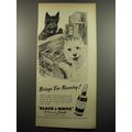 1955 Black & White Scotch Ad - art by Morgan Dennis - Brings 'em Running