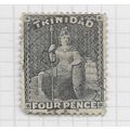 TRINIDAD 1863 GREY 4d FOUR PENCE SG76 USED SON ...