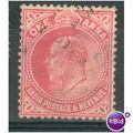 India 1906 - SG 150 - KEV11 1a red - used 2