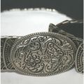 Vintage 1970 1980 Silver Metal Corcertina Belt ...