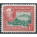 St Vincent 1938 SG151 1 1/2d Green & Scarlet Mo...