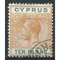 Cyprus 1912 SG74 10pa Orange & Green Very Fine ...