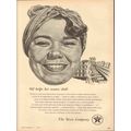 texas company 1953 oil helps her weave cloth vi...