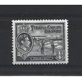 Turks&Caicos.SG194 1/4d Raking Salt (Black).Mou...