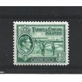 Turks&Caicos.SG195 1/2d Raking Salt (Green).Col...