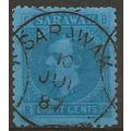 Sarawak 1875 SG6 8c Bright Blue/Blue Fine Used . .