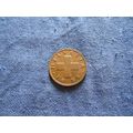 1955 SWITZERLAND 2 RAPPEN COIN.