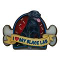 I love My Black Lab Artwood Fridge Magnet