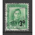 NEW ZEALAND 1952 GEORGE VI 3d on 1d GREEN SG 71...