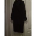 Women's black long seal fur coat vintage medium