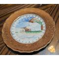 22K GOLD NIAGARA FALLS 7 1/2” SOUVENIR PLATE Ha...
