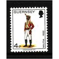 GUERNSEY 1974 SG 105 4p OFFICER 1822 EAST REGIM...
