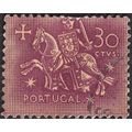 PORTUGAL, Seal of King Dinis, horseback, violet...