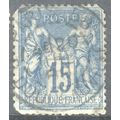 France 1876 - SG279 - 15c blue - Peace & Commer...