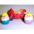 Vintage Little Tikes Chunky Motor Cycle with Ch...