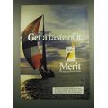 1986 Merit Cigarettes Ad - Get a Taste of It