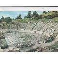 Athens Dionysos Theatre Greece Postcard used VGC