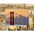 San Francisco California Laser Engraved Wood Pi...