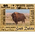 I Love South Dakota Laser Engraved Wood Picture...