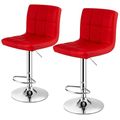 Set of 2 Modern Adjustable Height Barstools w/ ...