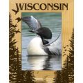 Wisconsin with Loon Laser Engraved Wood Picture...