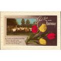 Vintage Birthday Card - Good Luck On Your Birthday
