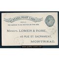 Canada ! #P8 Postal Card USED 1890 Point Dunlap...