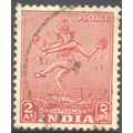 India 1949 - SG 313 - 2a red - Nataraja - used 5