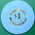 Western Village. $1 Casino Chip. Sparks, NV. Y43.