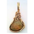 Welo Opal Bronze Wire Wrap Gemstone Pendant 55