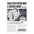 1953 Polident Full Page Vintage / Retro America...