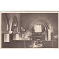 B&W Postcard - Interior Farmington Church, Nort...