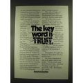 1972 American Trucking Association Ad - Key Word Trust