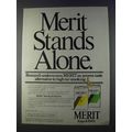1980 Merit Cigarettes Ad - Stands Alone