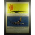 1957 Boeing 707 Airliner Ad - Around the world, nonstop, in 45 hours, 19 minutes