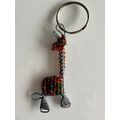 KEY RING - WIRE AND BEAD GIRAFFE