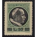 Vatican Pope Pius XII Ovpt '30L' 1946 MNH SG#11...