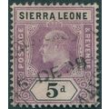 Sierra Leone 1905 5d dull purple & black SG93 used