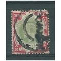 edward 1/- red and green. sg257 washed out see ...