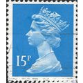 GB, Queen Elizabeth Machin, light blue 1989, 15...