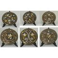 Damascene Gold/Silver Dove Design Round Decorat...