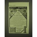 1909 Daggett & Ramsdell's Perfect Cold Cream Ad