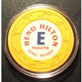 RENO HILTON Casino Roulette Chip - 1981 - Reno,...