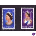 GUERNSEY 1977 SILVER JUBILEE SET 2 VALS U/M MINT