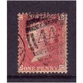 GREAT BRITAIN 1858-79 QV SG44 1d RED BROWN PLAT...