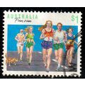 Australia 1990 Sport Fun Run $1.00 Used Stamp..